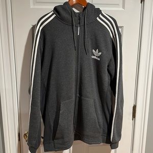 Grey adidas zip up